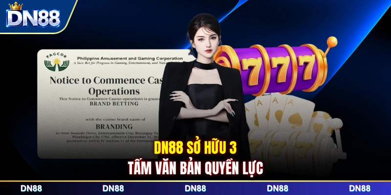 DN88 sở hữu 3 tấm văn bản quyền lực